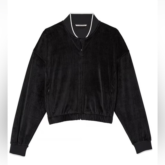 Victoria’s Secret Velour Ribbed Bomber Jacket NWT - Picture 4 of 7